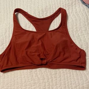 Rust Razor Back Swim Top